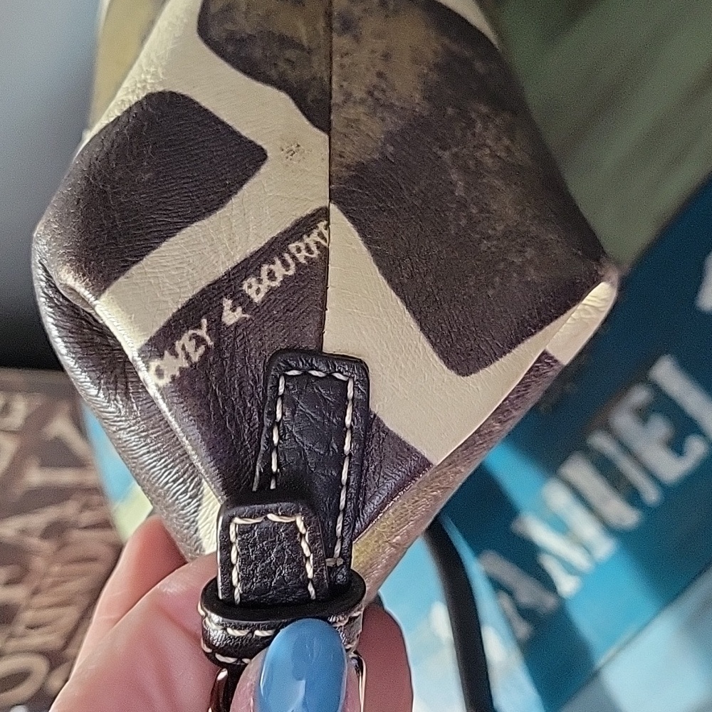 Dooney & Bourke Safari Print Shoulder Bag - Brown and Cream - Picture 8 of 9